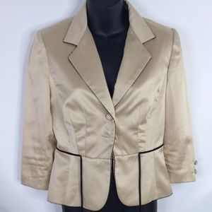 Saks Fifth Avenue Jacket Top Button Gold Yellow  4